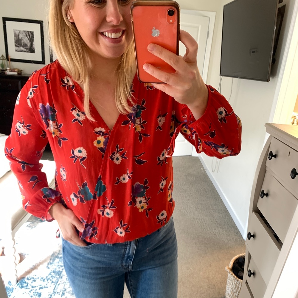 Stitch Fix Collective Concepts Wrap Top Red